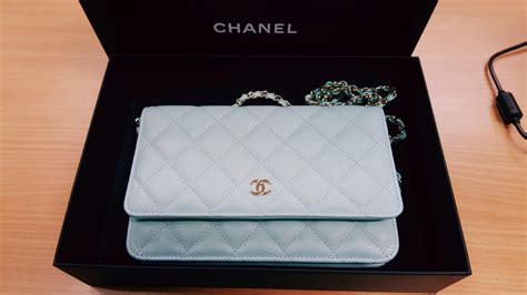 blue chanel wallet|chanel woc price.